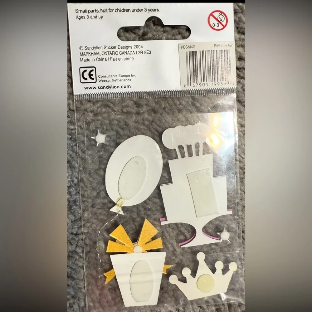$1 Pink and Yellow Party Stickers New $1 WITH ANY $10 ORDER OR MORE